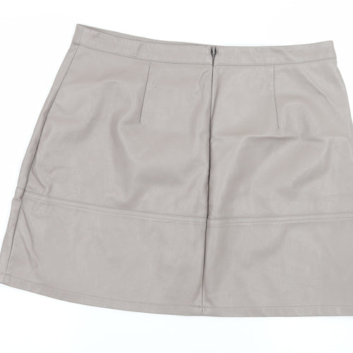 New Look Womens Grey   A-Line Skirt Size 16