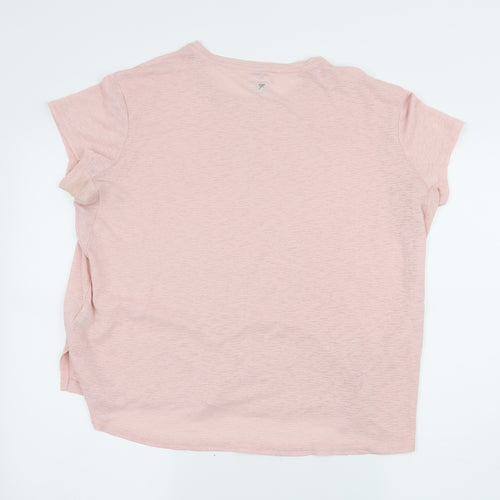Workout Womens Pink  Jersey Basic T-Shirt Size 4
