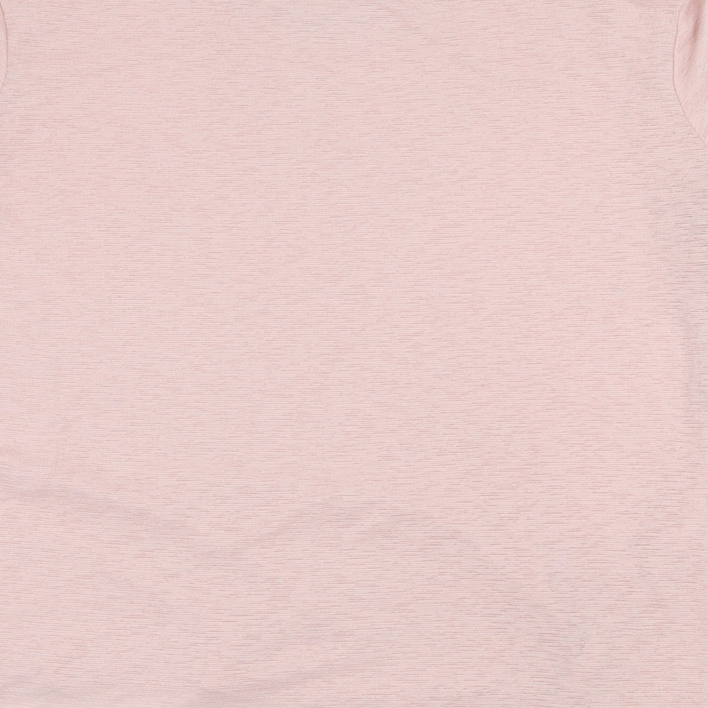 Workout Womens Pink  Jersey Basic T-Shirt Size 4