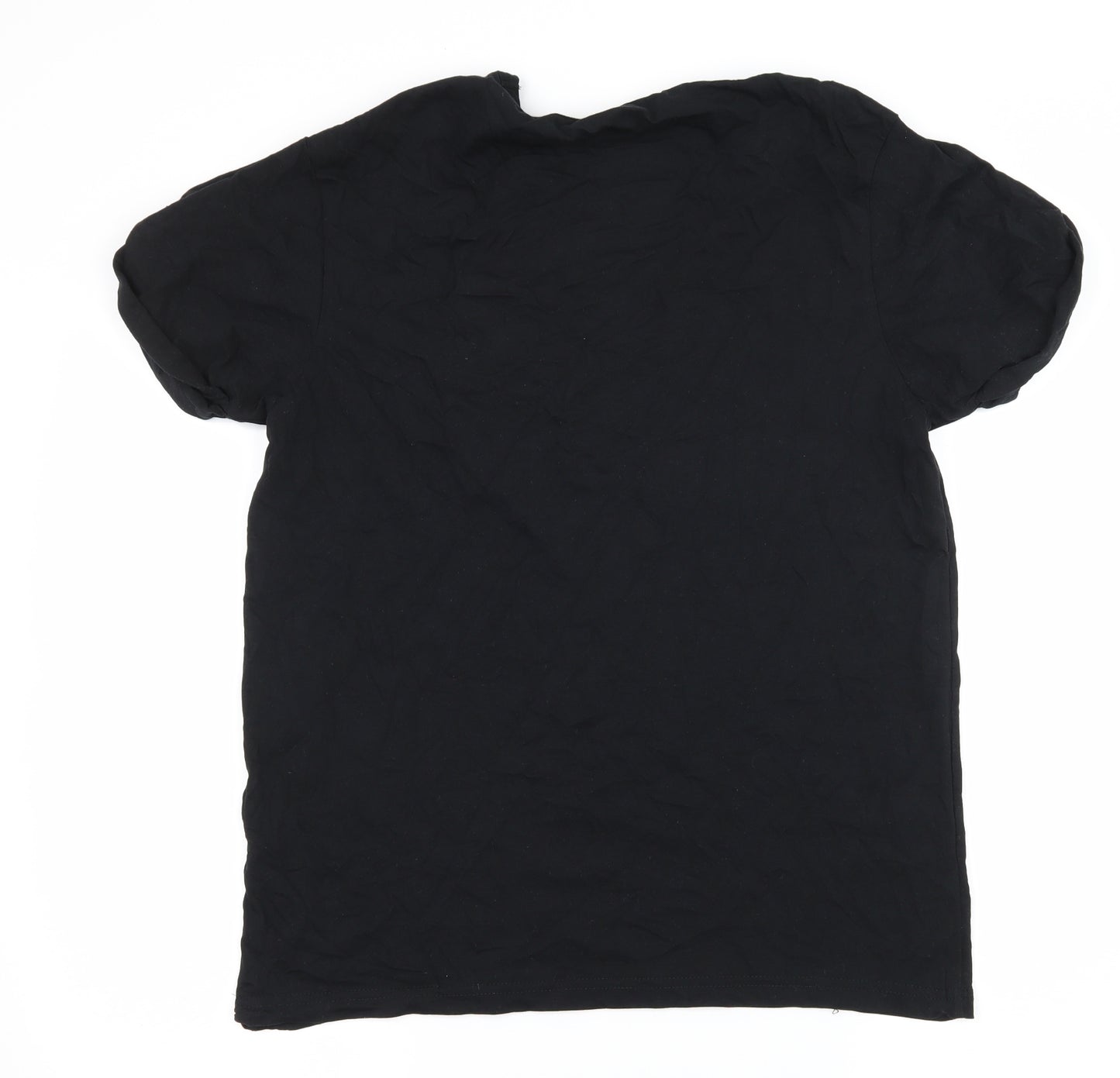 River Island Mens Black  Jersey  T-Shirt Size M