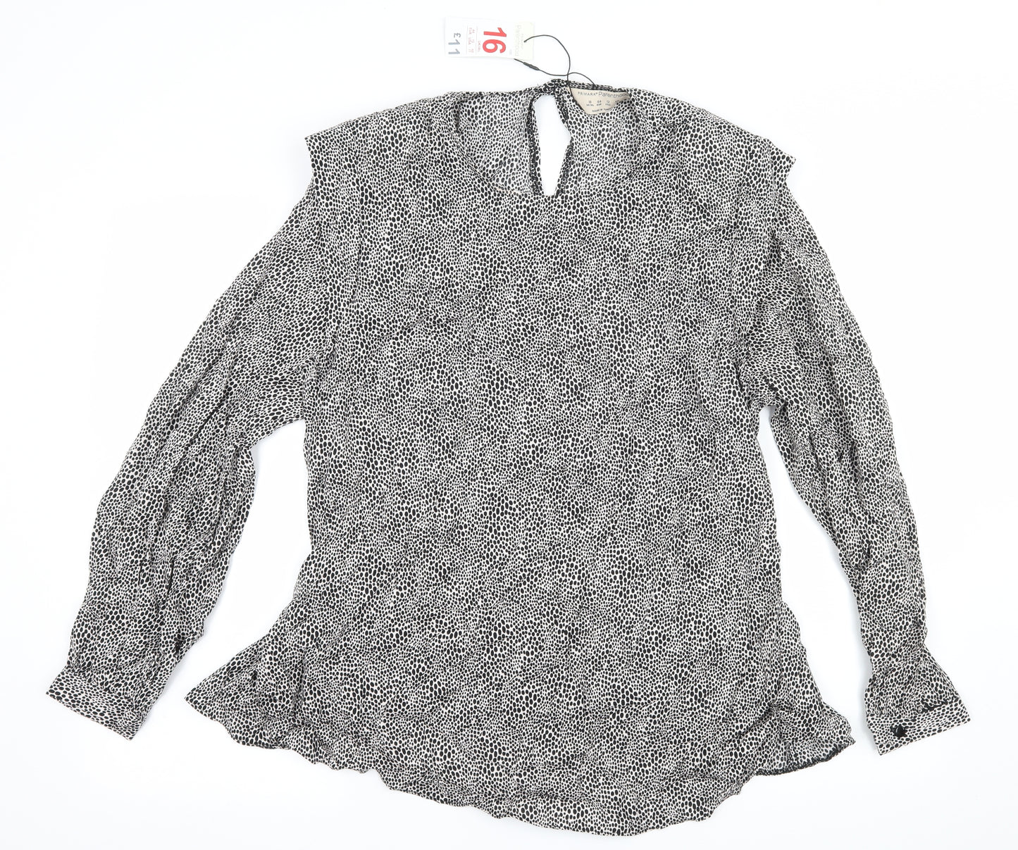 Primark Womens Ivory Polka Dot  Basic Blouse Size 16