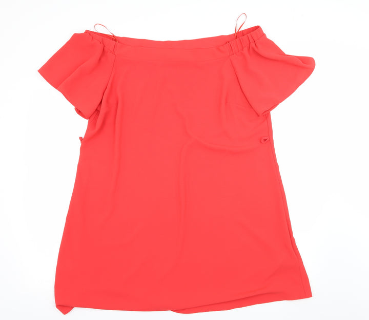 F&F Womens Red Batik A-Line Size 16