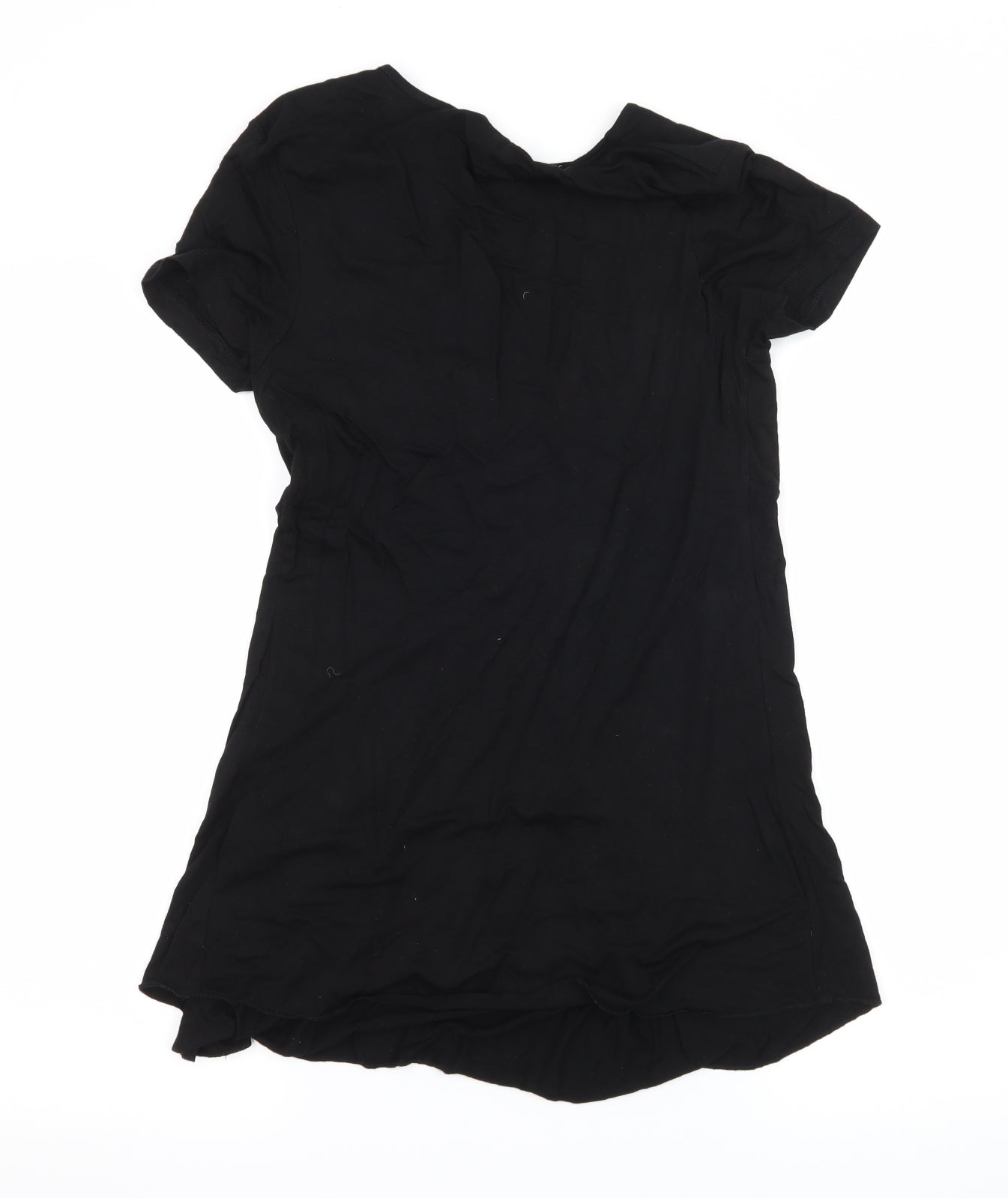 Ramisu Womens Black  Jersey Basic T-Shirt Size 12