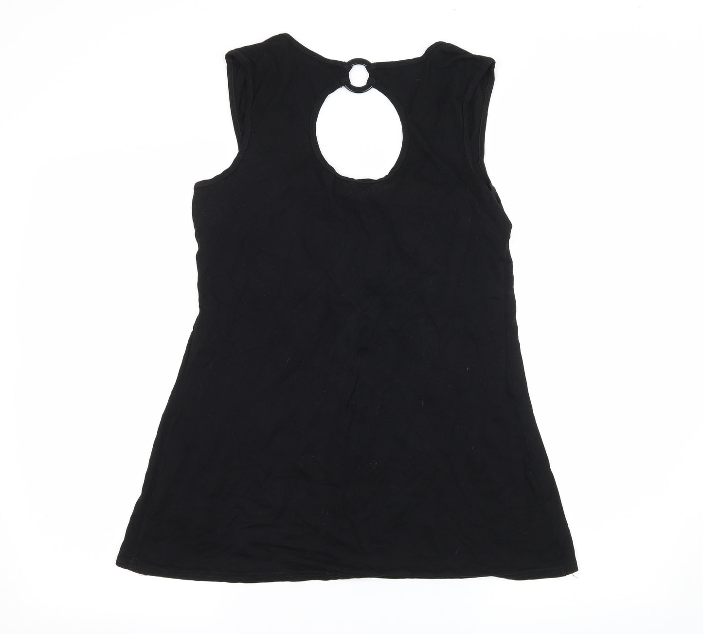 ORSAY Womens Black  Jersey Basic Tank Size L  - Cut out back