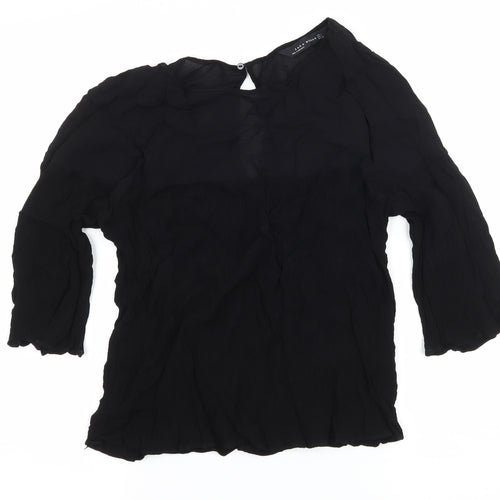 Zara Womens Black   Basic Blouse Size L