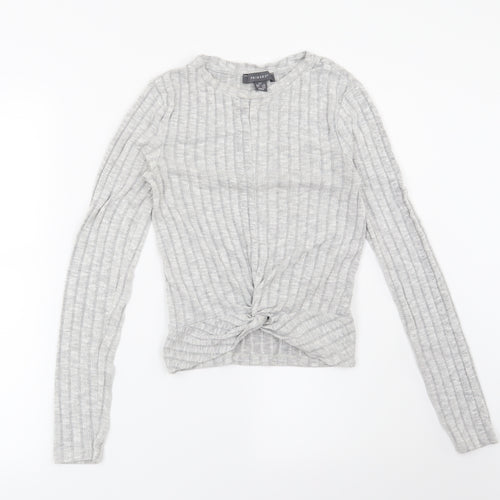 Primark Womens Grey Striped  Basic Blouse Size 4