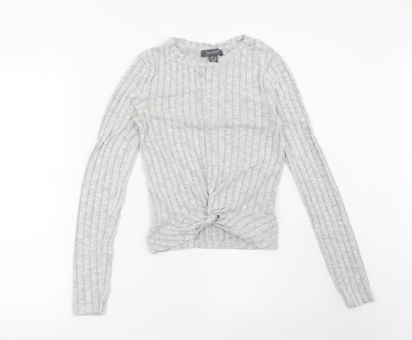 Primark Womens Grey Striped  Basic Blouse Size 4