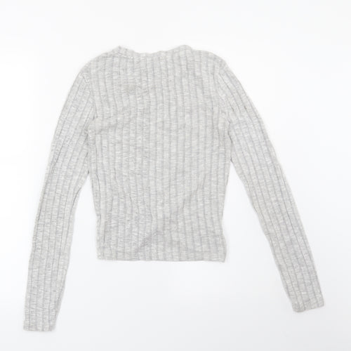 Primark Womens Grey Striped  Basic Blouse Size 4