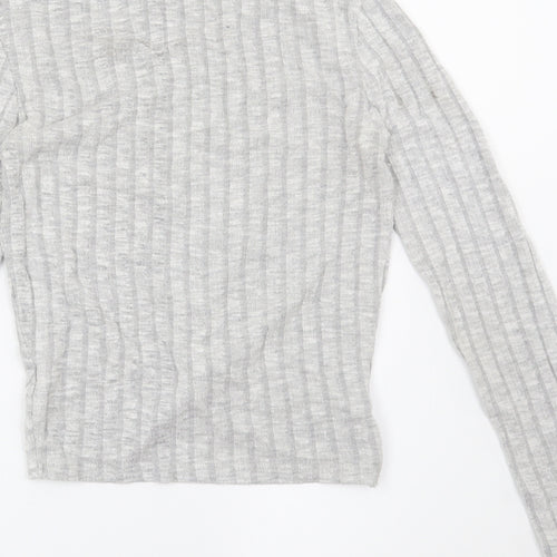 Primark Womens Grey Striped  Basic Blouse Size 4