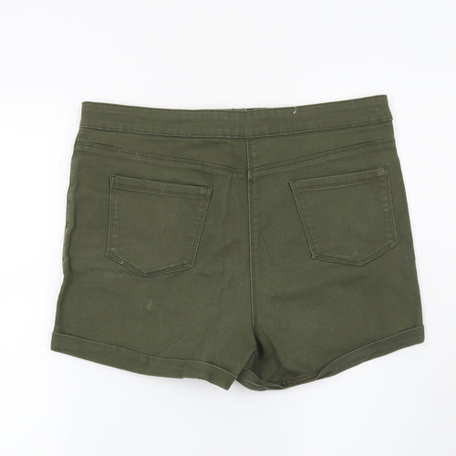 Papaya Womens Green   Cut-Off Shorts Size 14