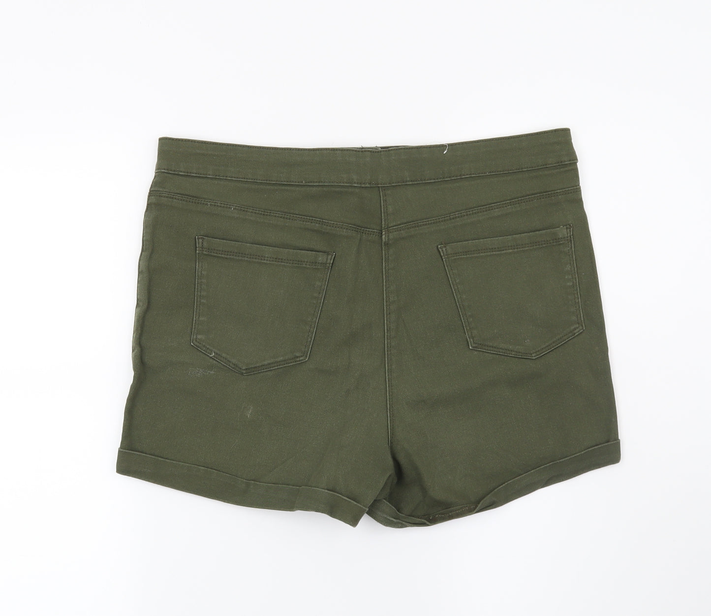Papaya Womens Green   Cut-Off Shorts Size 14