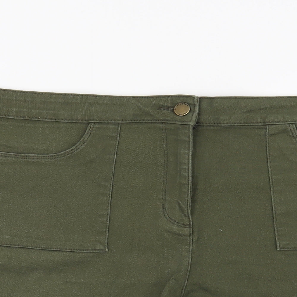 Papaya Womens Green   Cut-Off Shorts Size 14