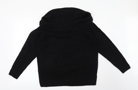 Front view of Studio women’s black jumper, size UK 12