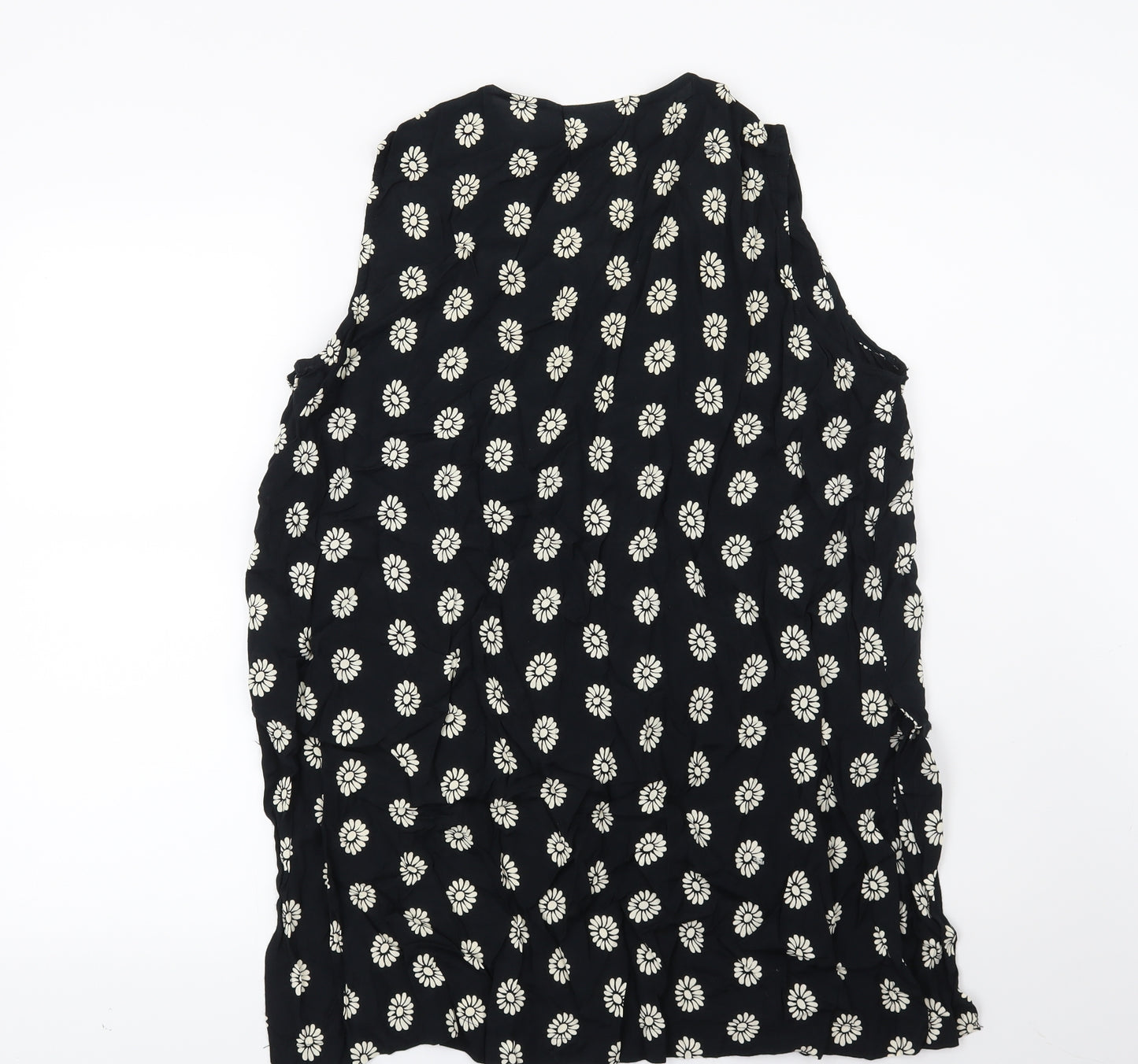 Essentials Womens Black Floral  Basic Blouse Size 20