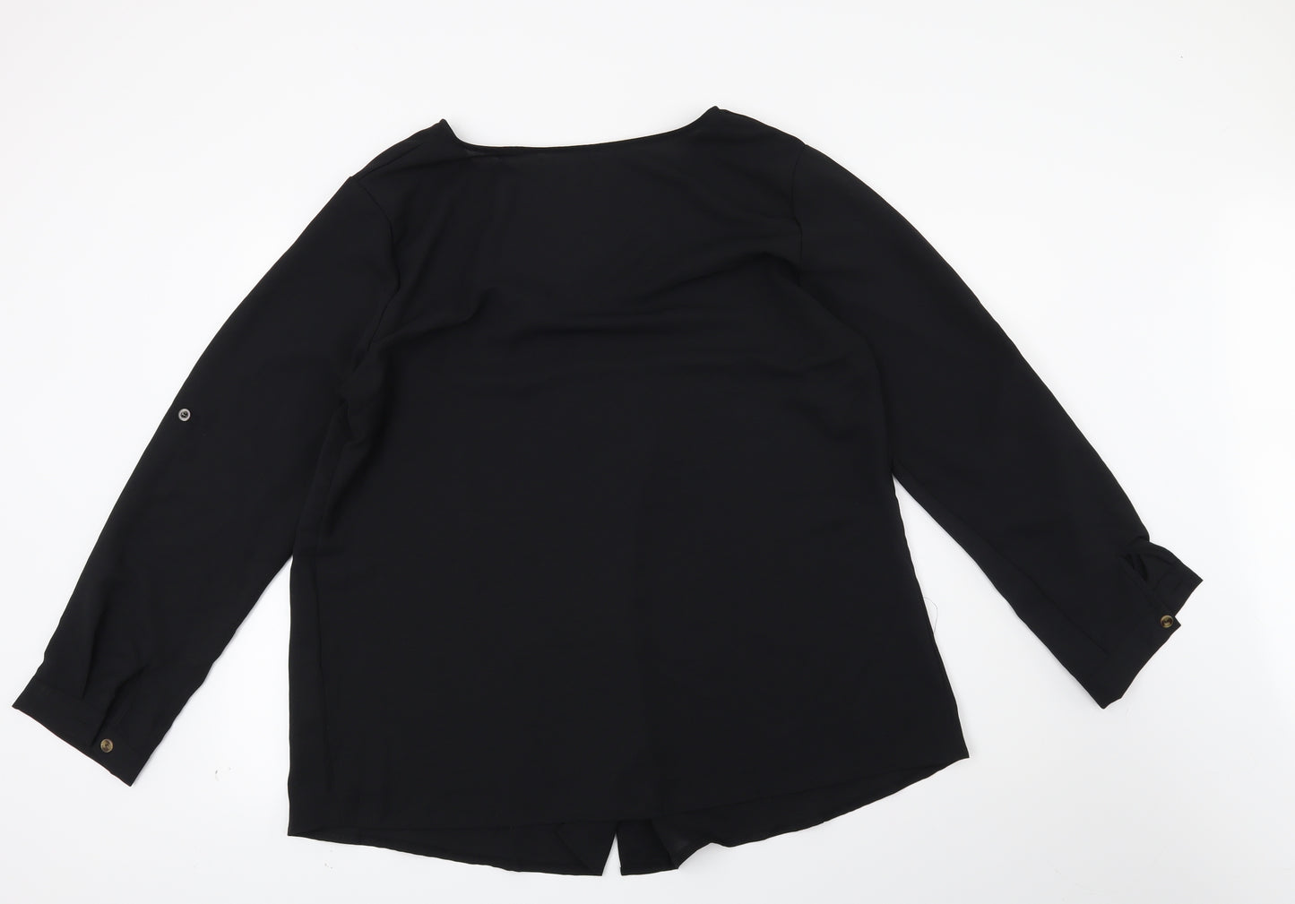 Preworn Womens Black   Basic Blouse Size 2XL