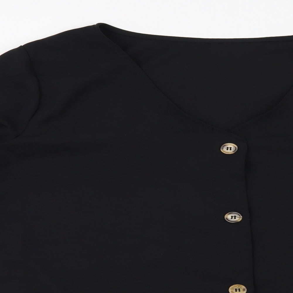 Preworn Womens Black   Basic Blouse Size 2XL