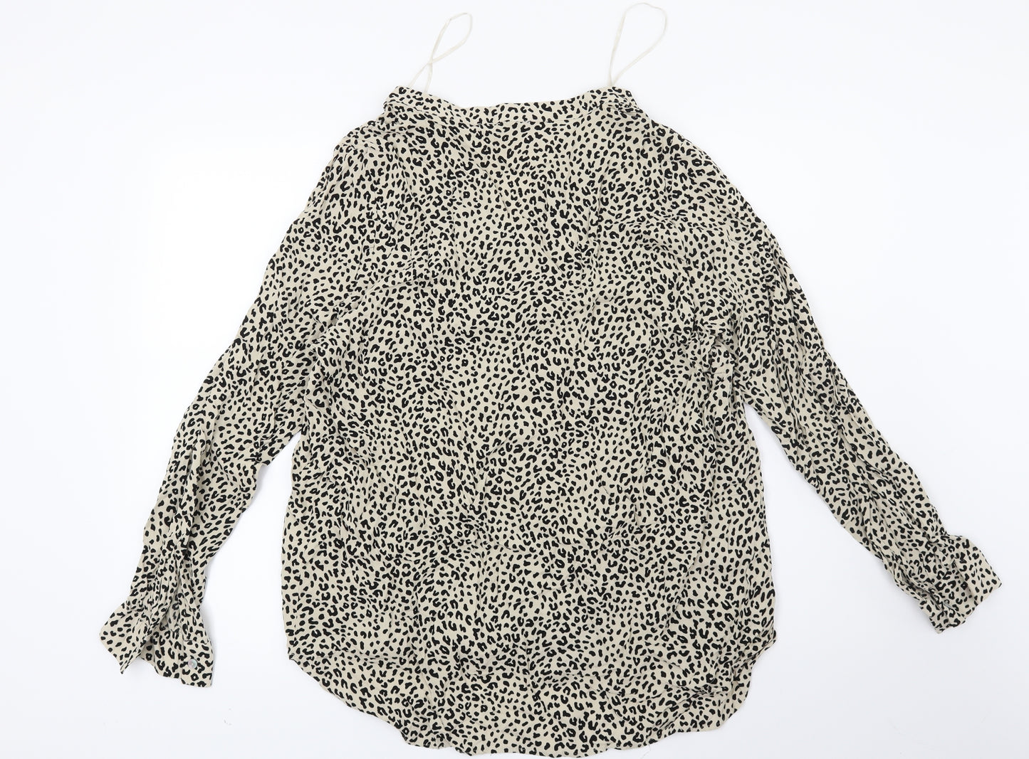 Marks and Spencer Womens Beige Animal Print  Basic Blouse Size 18