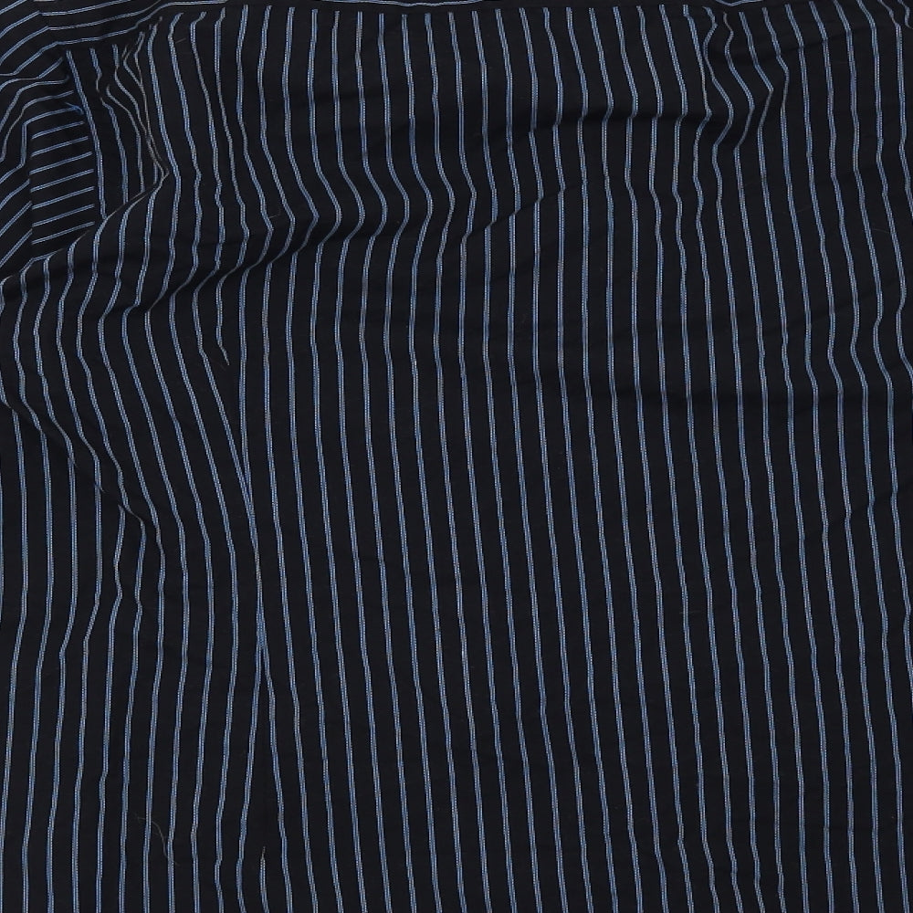 Cedar Wood State Mens Black Striped   Button-Up Size L