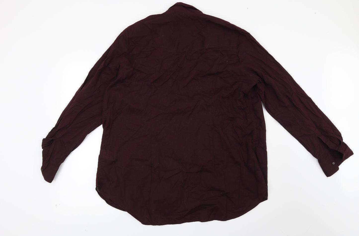 H&M Mens Red    Button-Up Size L