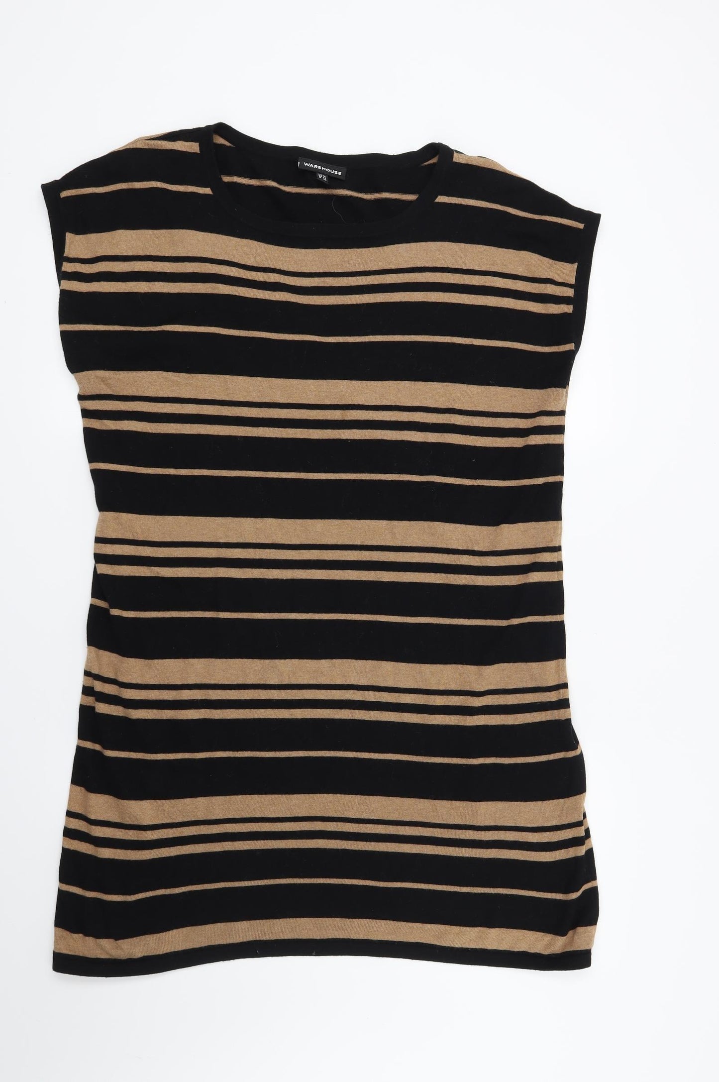 Warehouse Womens Brown Striped  Jumper Dress  Size 14