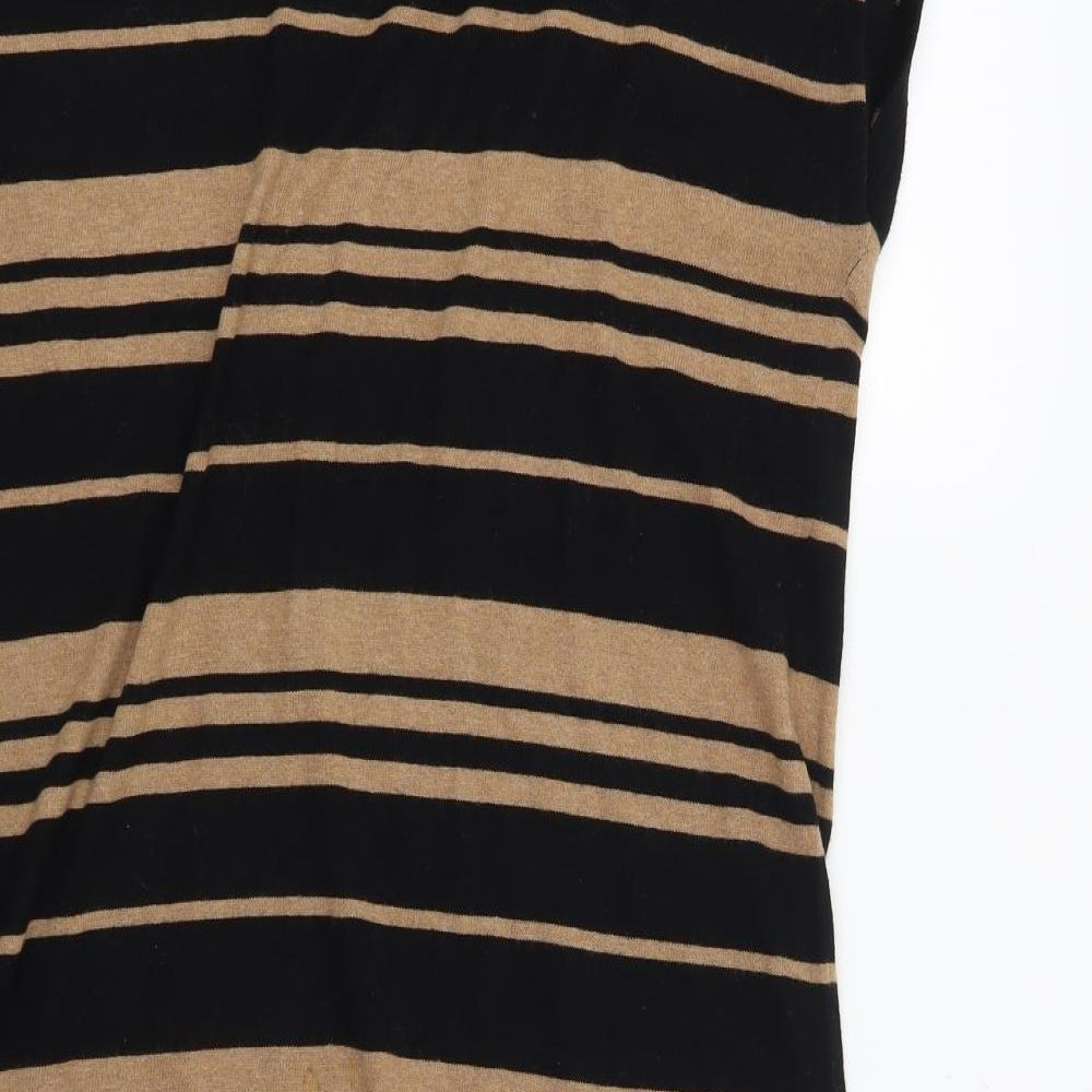 Warehouse Womens Brown Striped  Jumper Dress  Size 14
