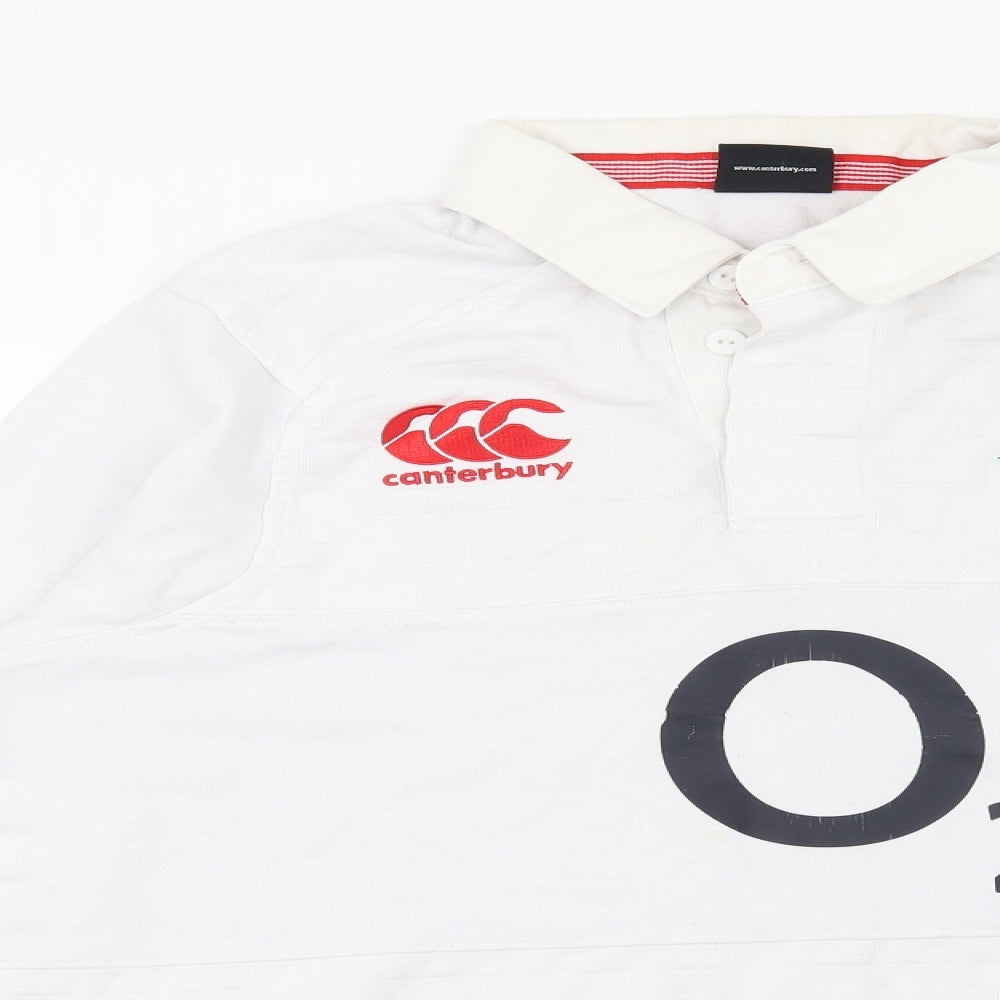 Canterbury Mens White   Basic Casual Size M  - England Rugby