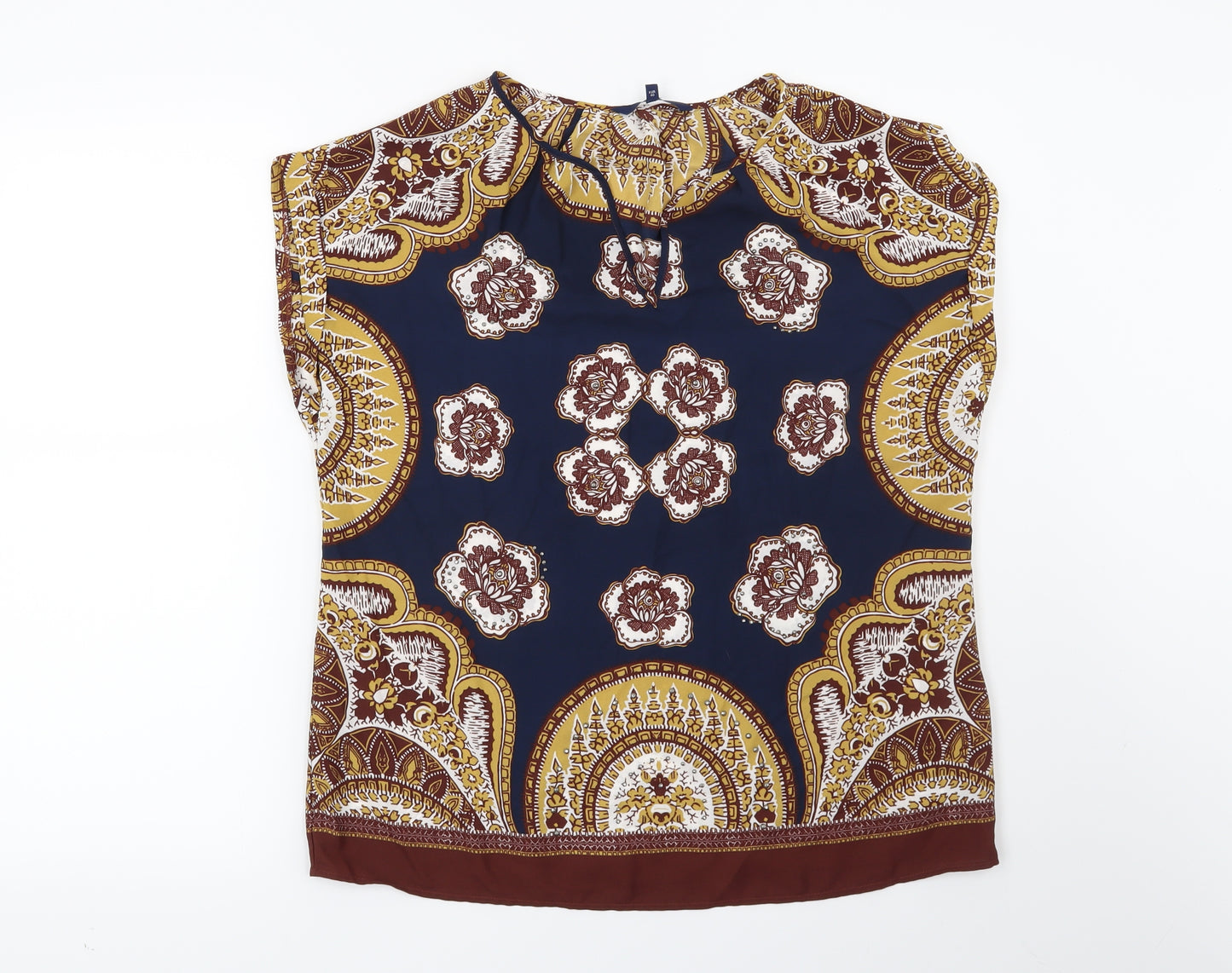 NEXT Womens Blue Paisley  Basic Blouse Size 12