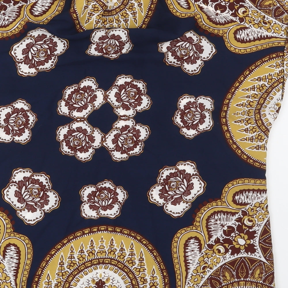NEXT Womens Blue Paisley  Basic Blouse Size 12
