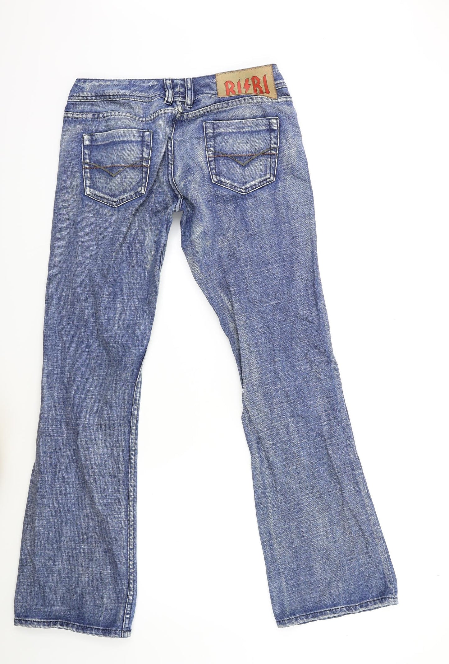 River Island Womens Blue  Denim Flared Jeans Size 12 L30 in