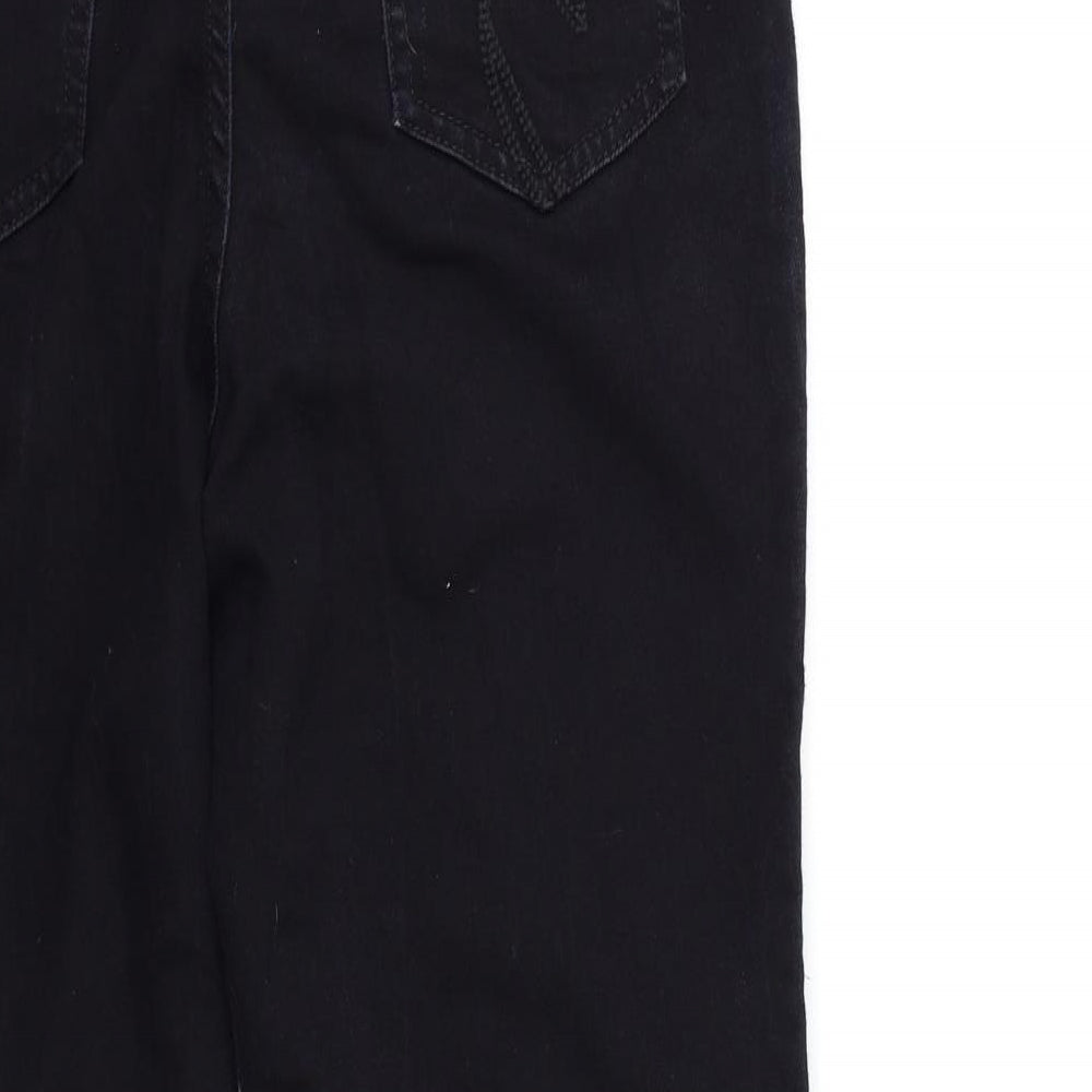 Per Una Womens Black  Denim Straight Jeans Size 10 L25 in
