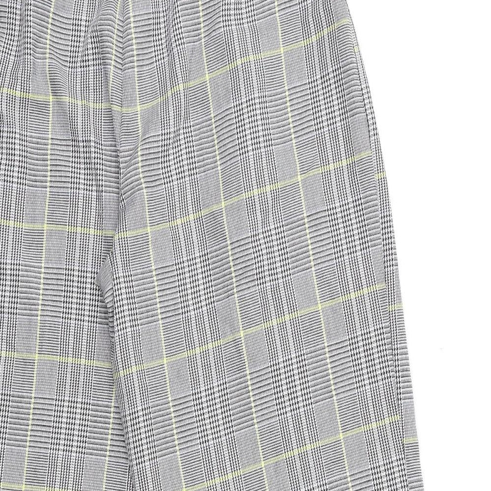 Primark Womens Grey Check  Trousers  Size 16 L27 in