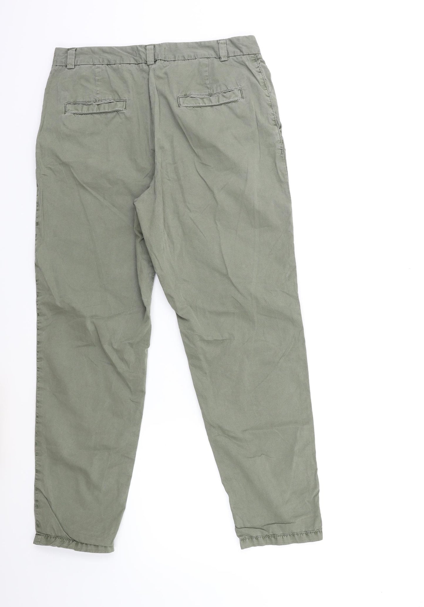 Marks and Spencer Womens Green   Cargo Trousers Size 10 L25 in