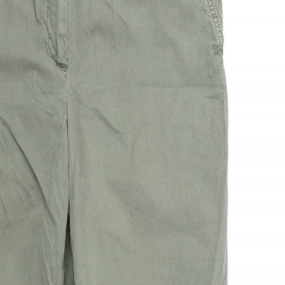 Marks and Spencer Womens Green   Cargo Trousers Size 10 L25 in