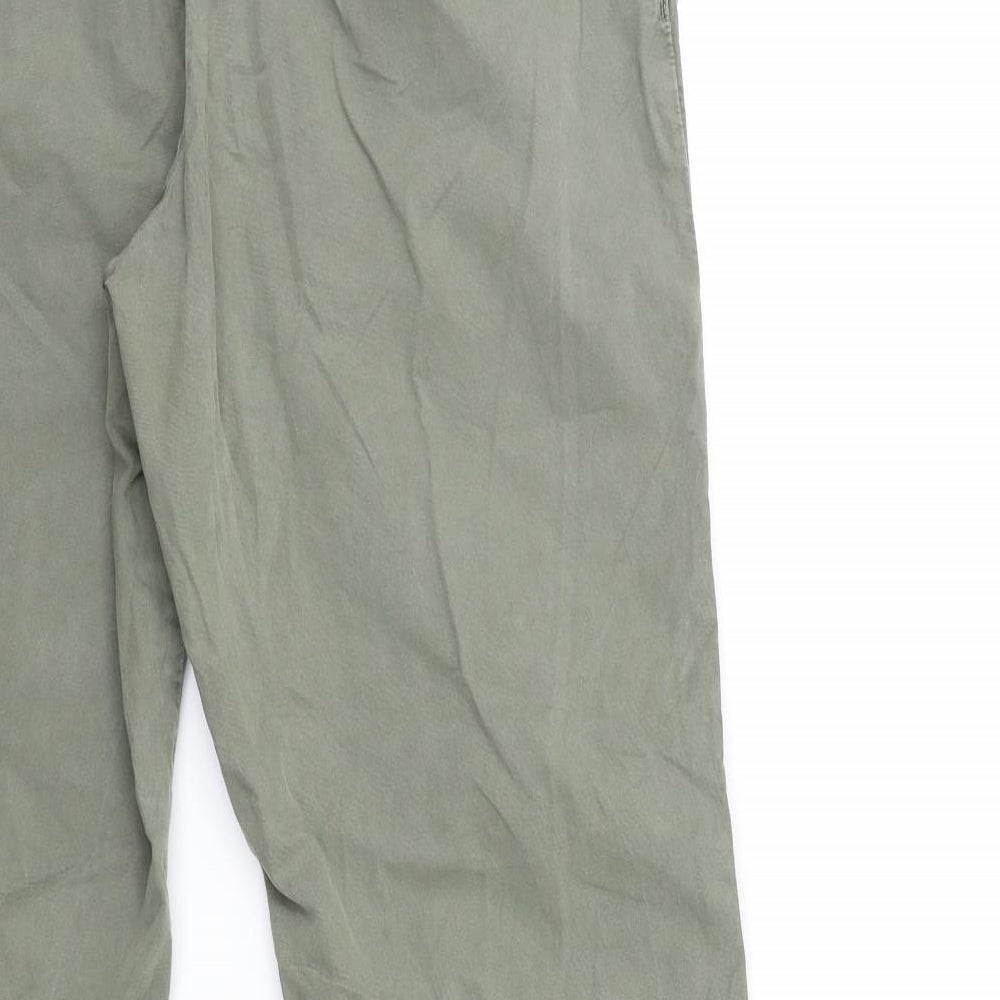 Marks and Spencer Womens Green   Cargo Trousers Size 10 L25 in