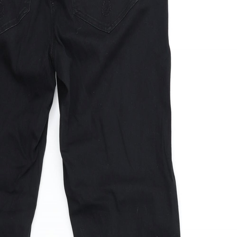 George Womens Black  Denim Straight Jeans Size 14 L27 in