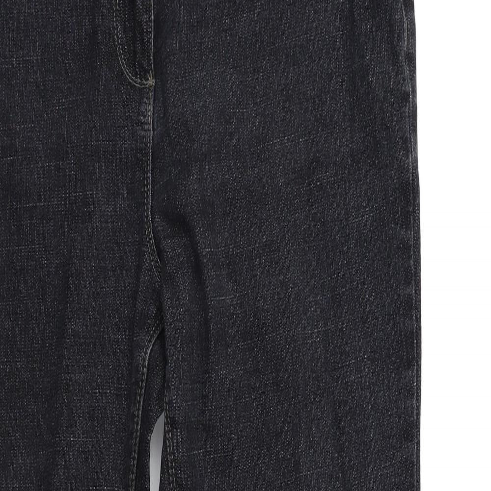 Preworn Womens Black  Denim Flared Jeans Size 14 L27 in