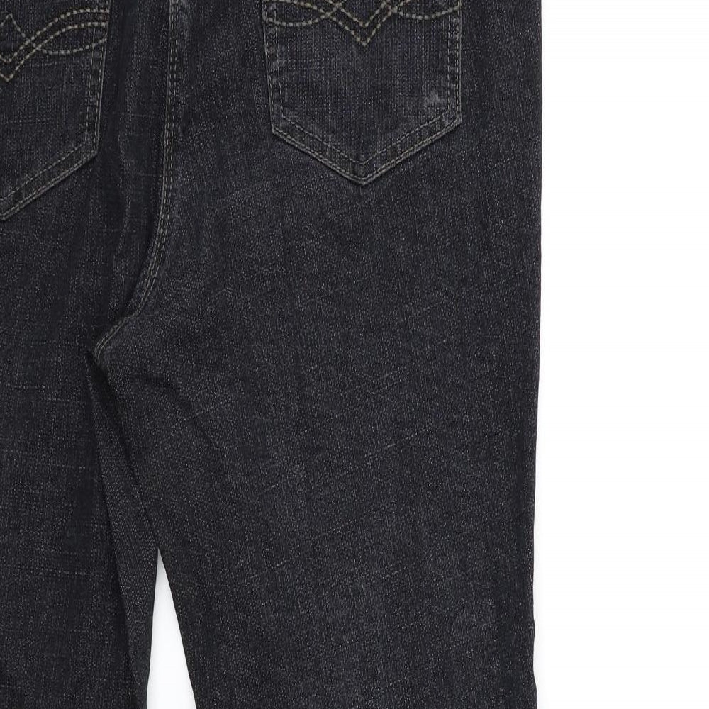 Preworn Womens Black  Denim Flared Jeans Size 14 L27 in