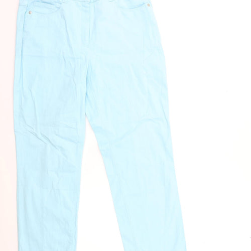 GETER HAHM Womens Blue  Denim Straight Jeans Size 14 L25 in