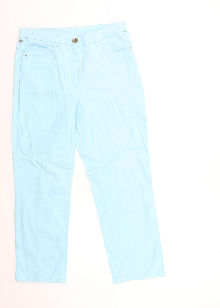 GETER HAHM Womens Blue  Denim Straight Jeans Size 14 L25 in