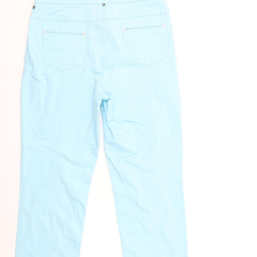 GETER HAHM Womens Blue  Denim Straight Jeans Size 14 L25 in