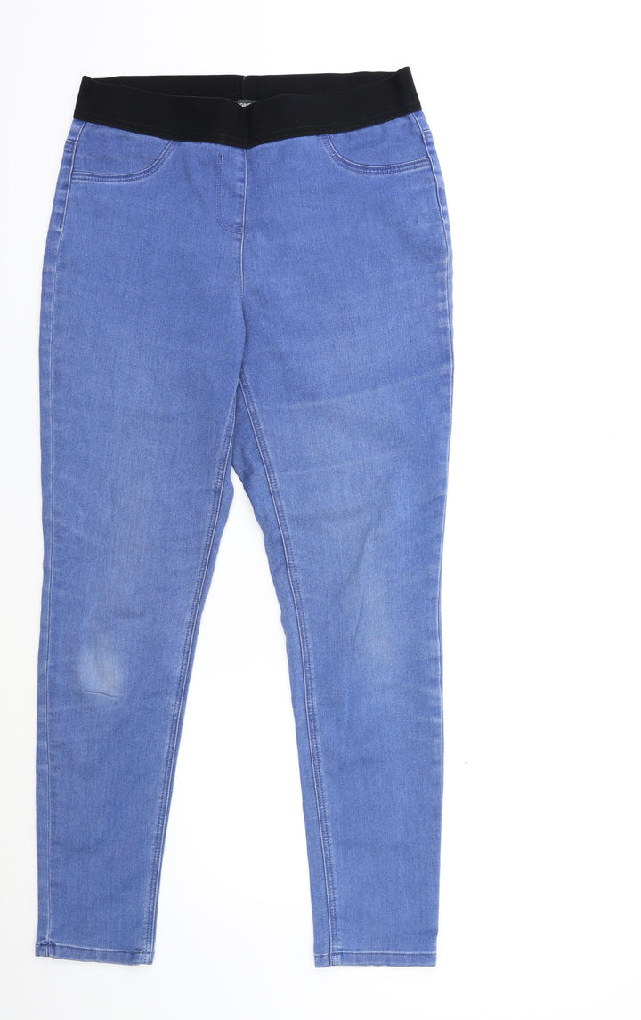 Bonmarché Womens Blue Denim Skinny Jeans Size 14 L29 in