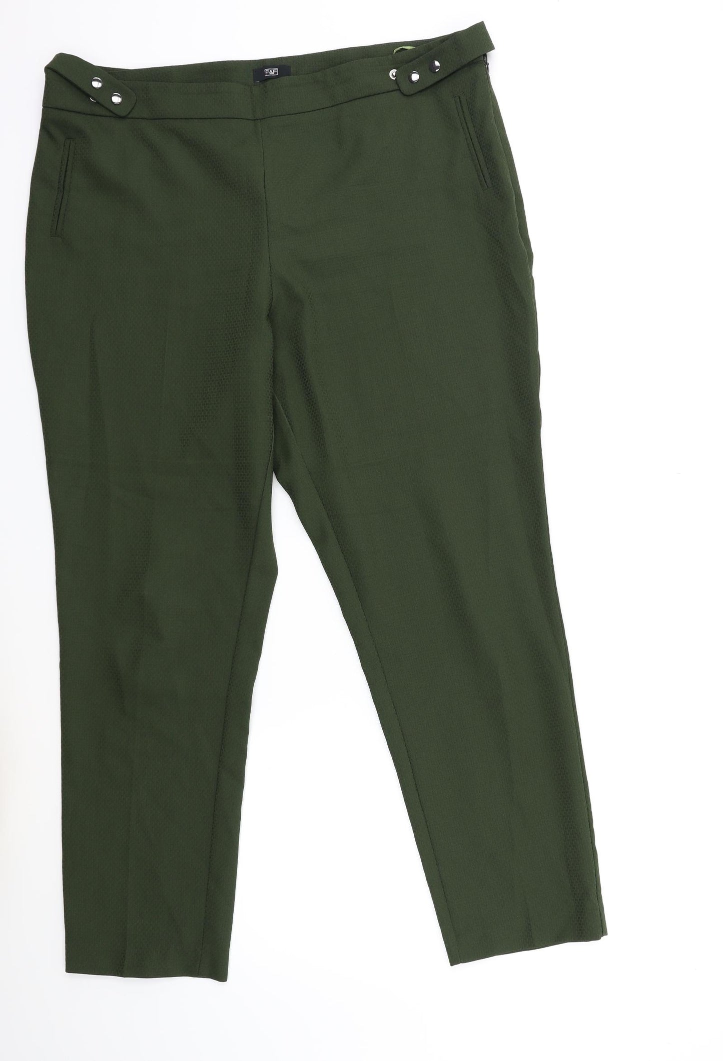 F&F Womens Green   Trousers  Size 18 L28 in