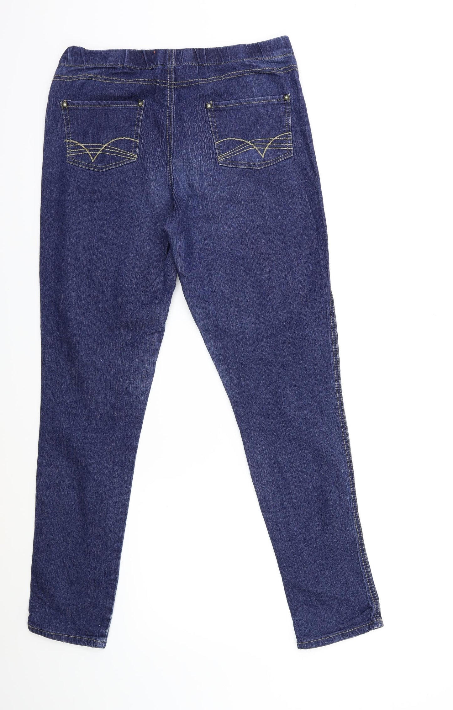 Denim & Co. Womens Blue  Denim Jegging Jeans Size 14 L28 in