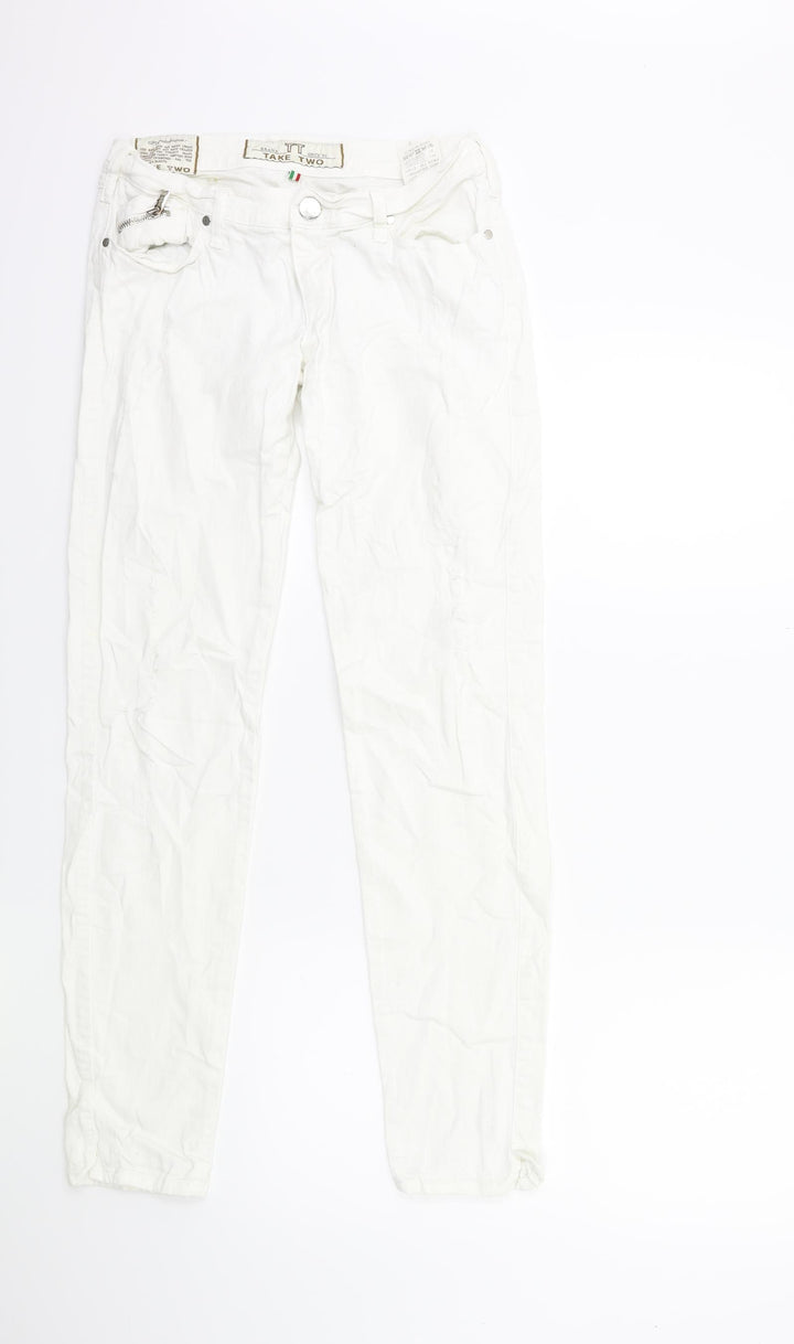 Take-Two Womens White  Denim Skinny Jeans Size 30 in L31 in
