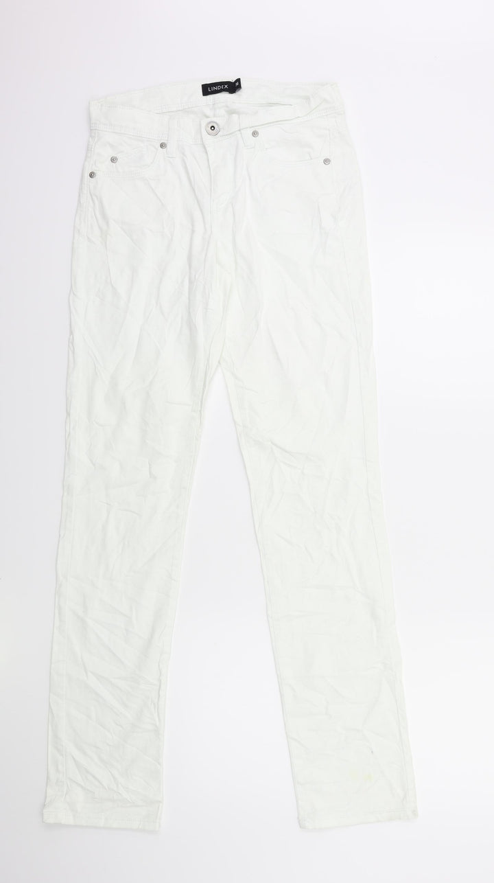 Lindex Womens White  Denim Straight Jeans Size 8 L32 in