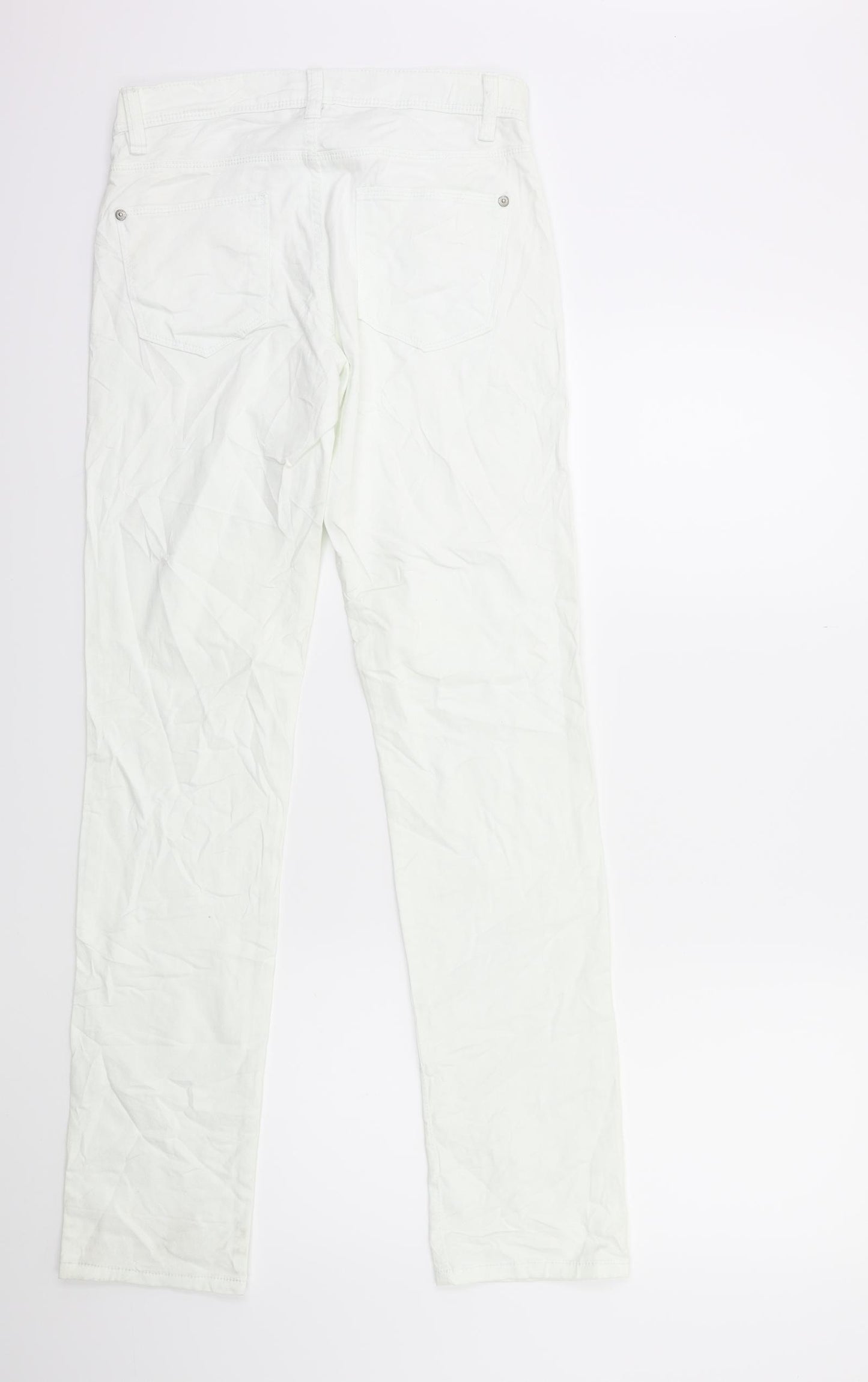 Lindex Womens White  Denim Straight Jeans Size 8 L32 in