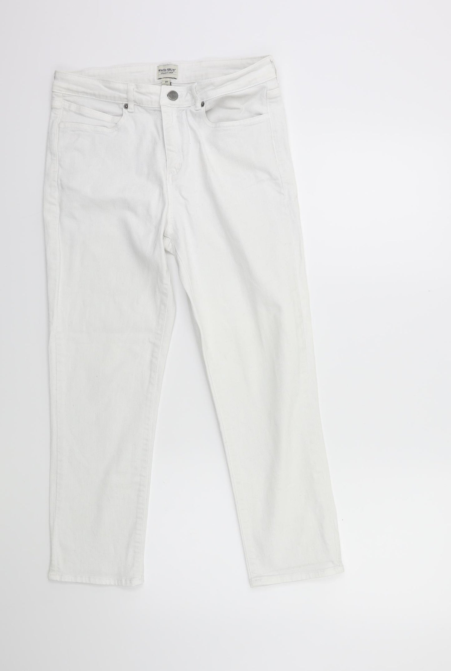 White Stuff Womens White  Denim Skinny Jeans Size 12 L24 in