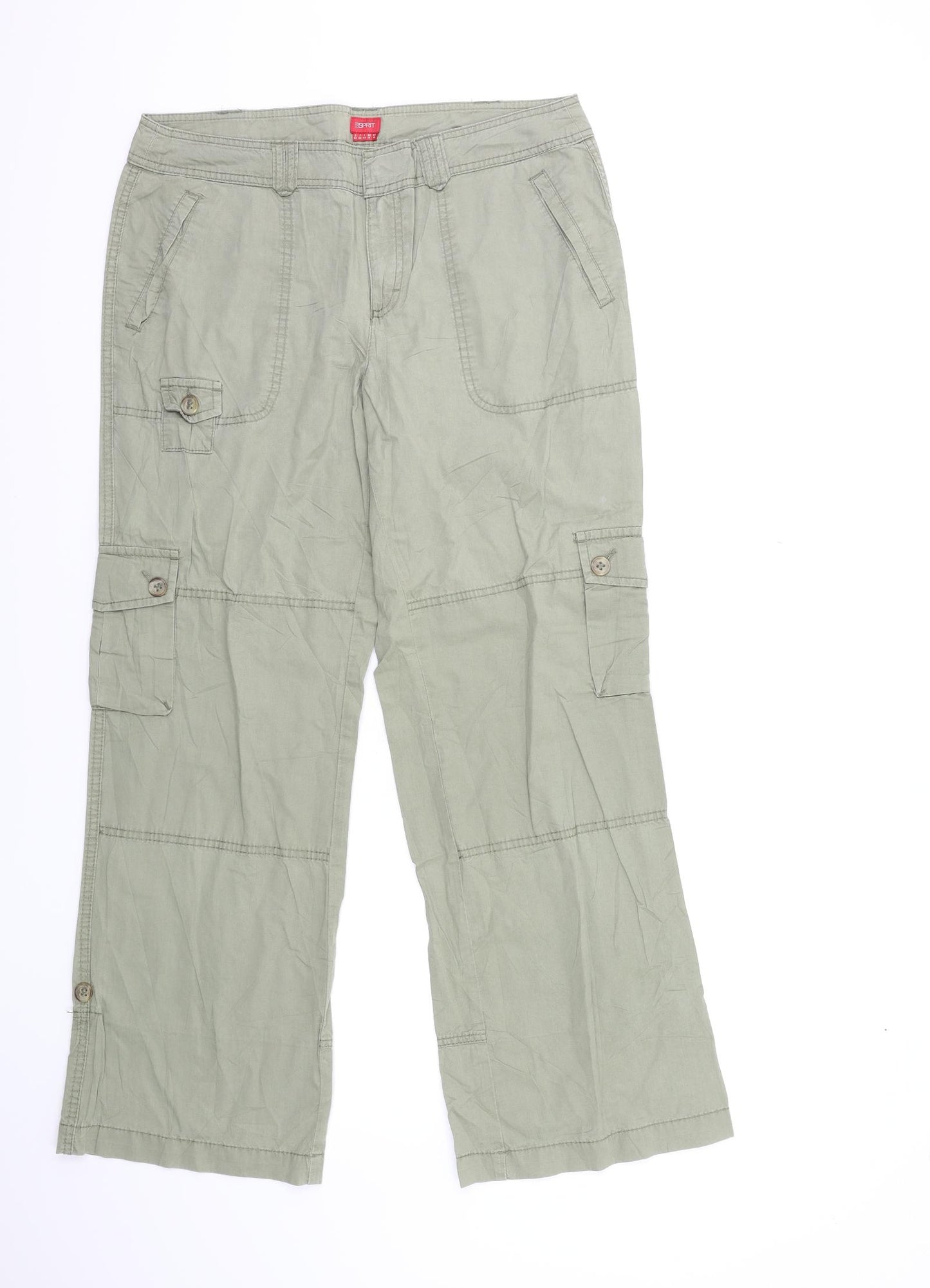 Esprit Womens Green   Cargo Trousers Size 14 L28 in