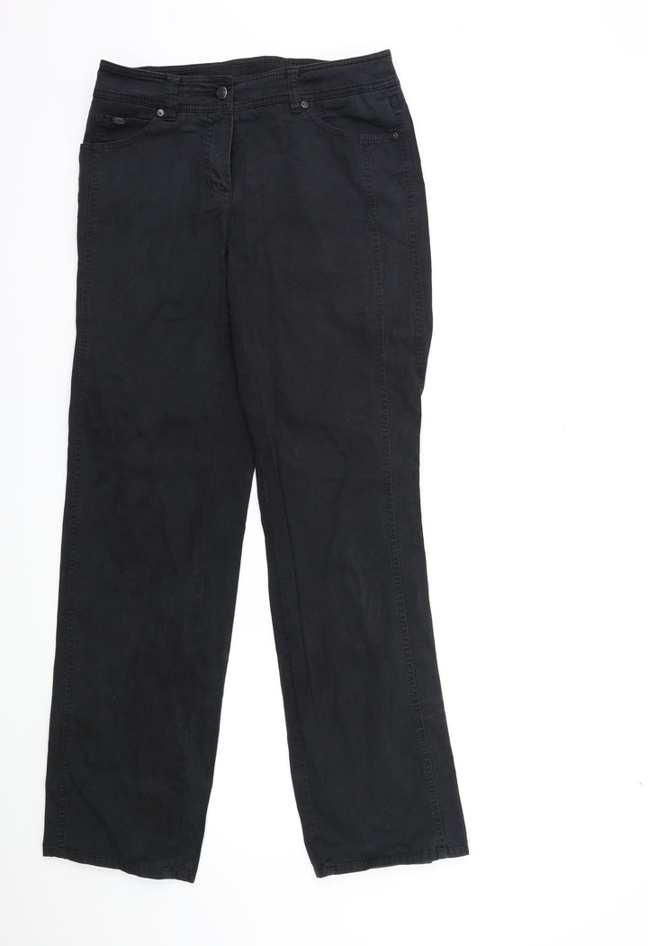Gerry Weber Womens Black Cargo Trousers Size 12 L31 in