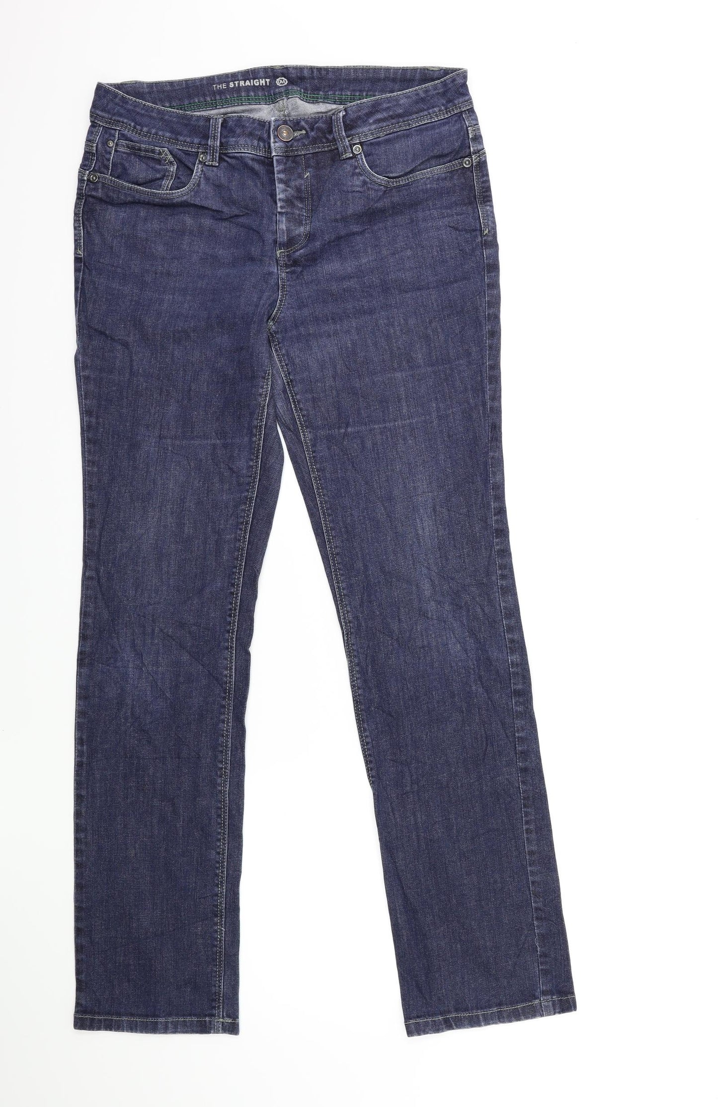 C&A Womens Blue  Denim Straight Jeans Size 12 L30 in